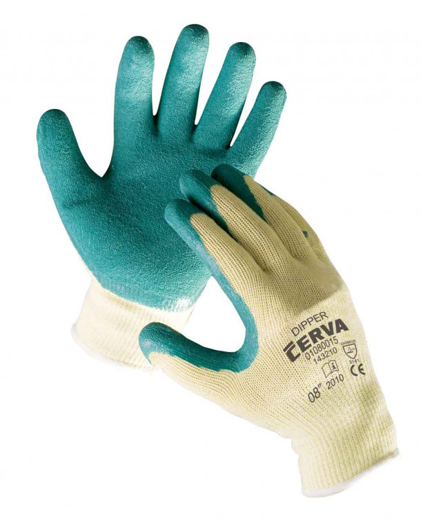 DIPPER rukavice máč. v zelenom latexe - 8