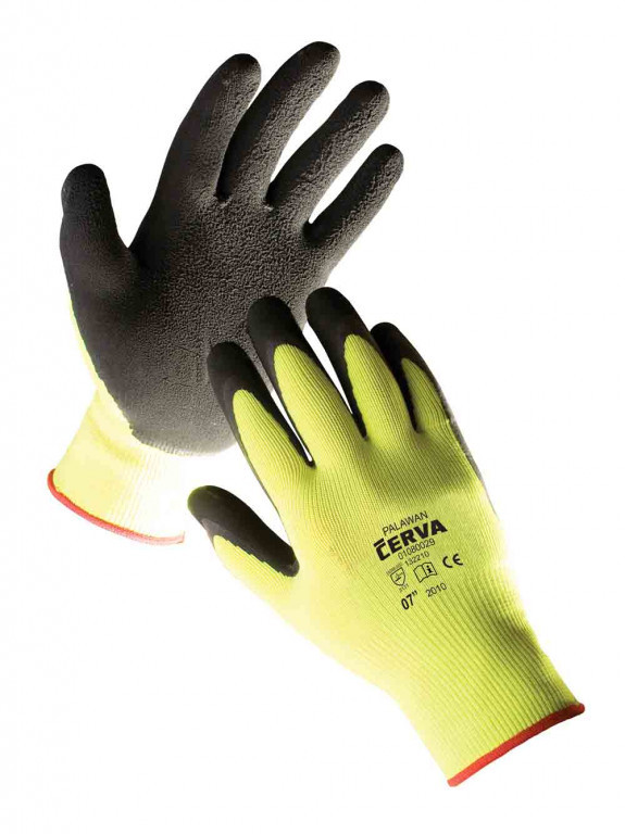 PALAWAN rukavice nylon. latex. dlaň - 8
