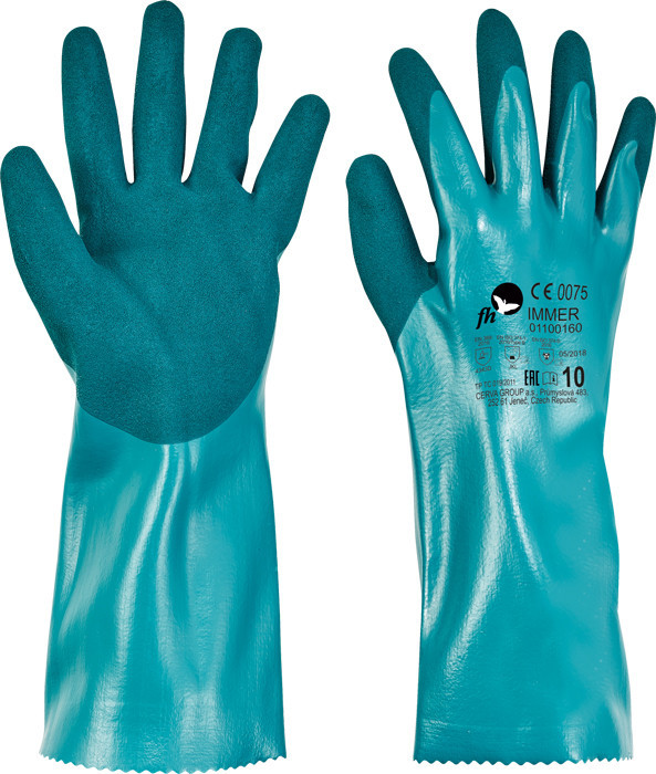 IMMER FH rukavice nitril chem. zelená 9