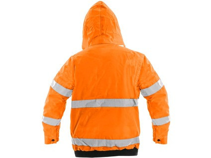 Pánska reflexná bunda LEEDS, zimná, oranžová, veľ. S