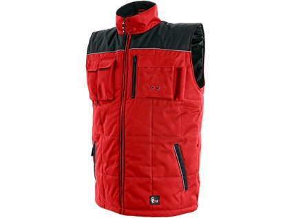 Pánska zimná vesta SEATTLE, červeno-čierna, veľ. 2XL