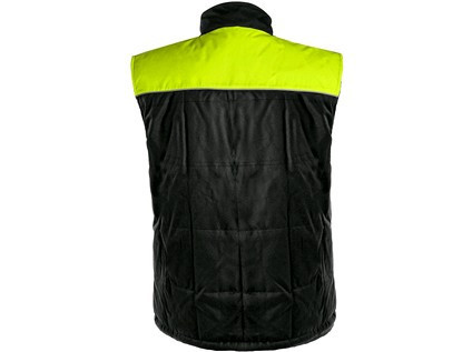Pánska zimná vesta SEATTLE, fleece, čierno-žltá, veľ. M
