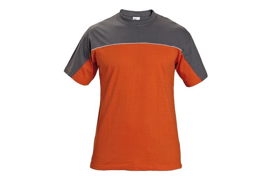 DESMAN tričko šedá/oranžová L