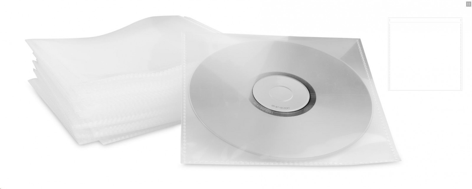 OEM obálka plast transparent na 1 CD (balenie 100ks)