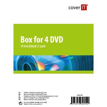 COVER IT obal na 4 DVD 19mm čierny 5ks/bal