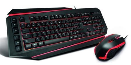CRONO herná klávesnica s myšou CM637, USB, multimediálna, čierna