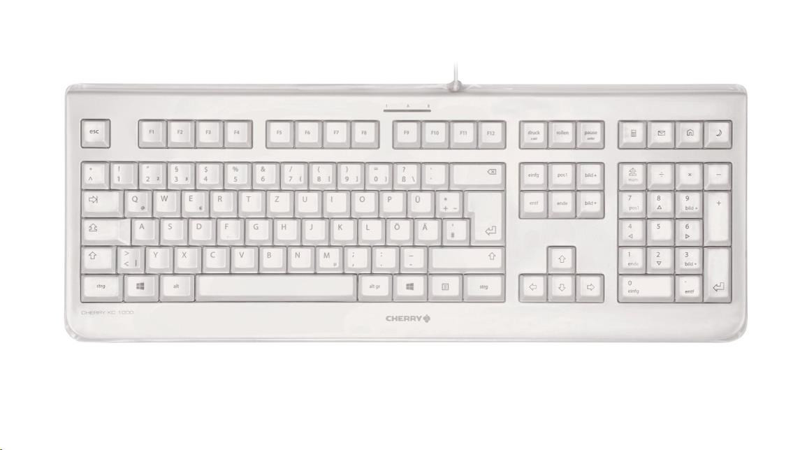 CHERRY klávesnica KC 1068, ochrana IP68, USB, EU, šedá