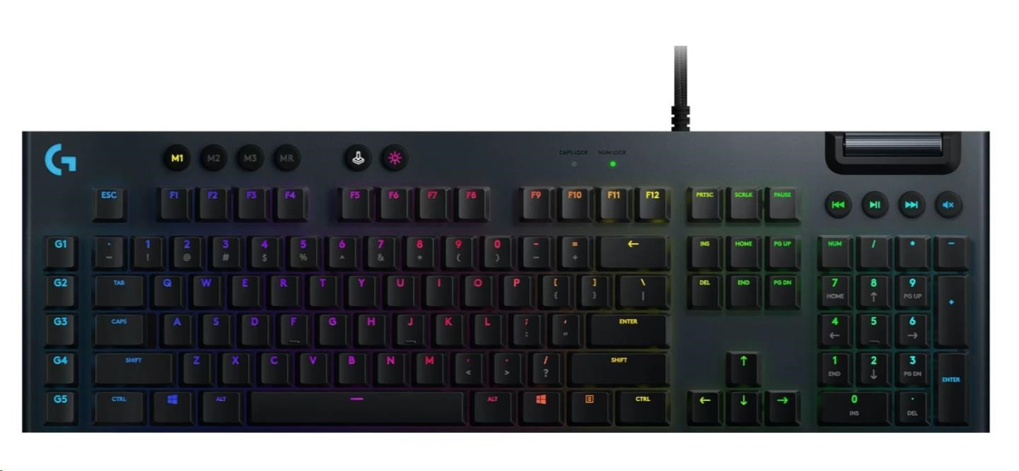 Logitech Keyboard G815, Mechanical Gaming, Lightsync RGB, Tacticle, US