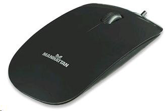MANHATTAN Myš Silhouette USB optická, čierna