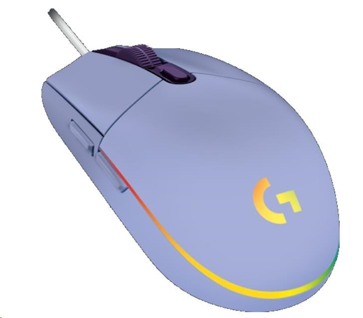 Logitech herná myš Gaming Mouse G203 LIGHTSYNC 2nd Gen, EMEA, USB, lilac