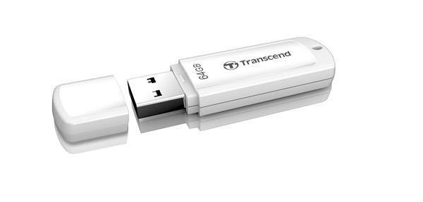 TRANSCEND Flash Disk 64GB JetFlash®370, USB 2.0 (R:16/W:6 MB/s) biela