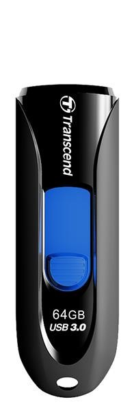 TRANSCEND Flash Disk 64GB JetFlash®790, USB 3.1 (R:90/W:30 MB/s) čierna/modrá