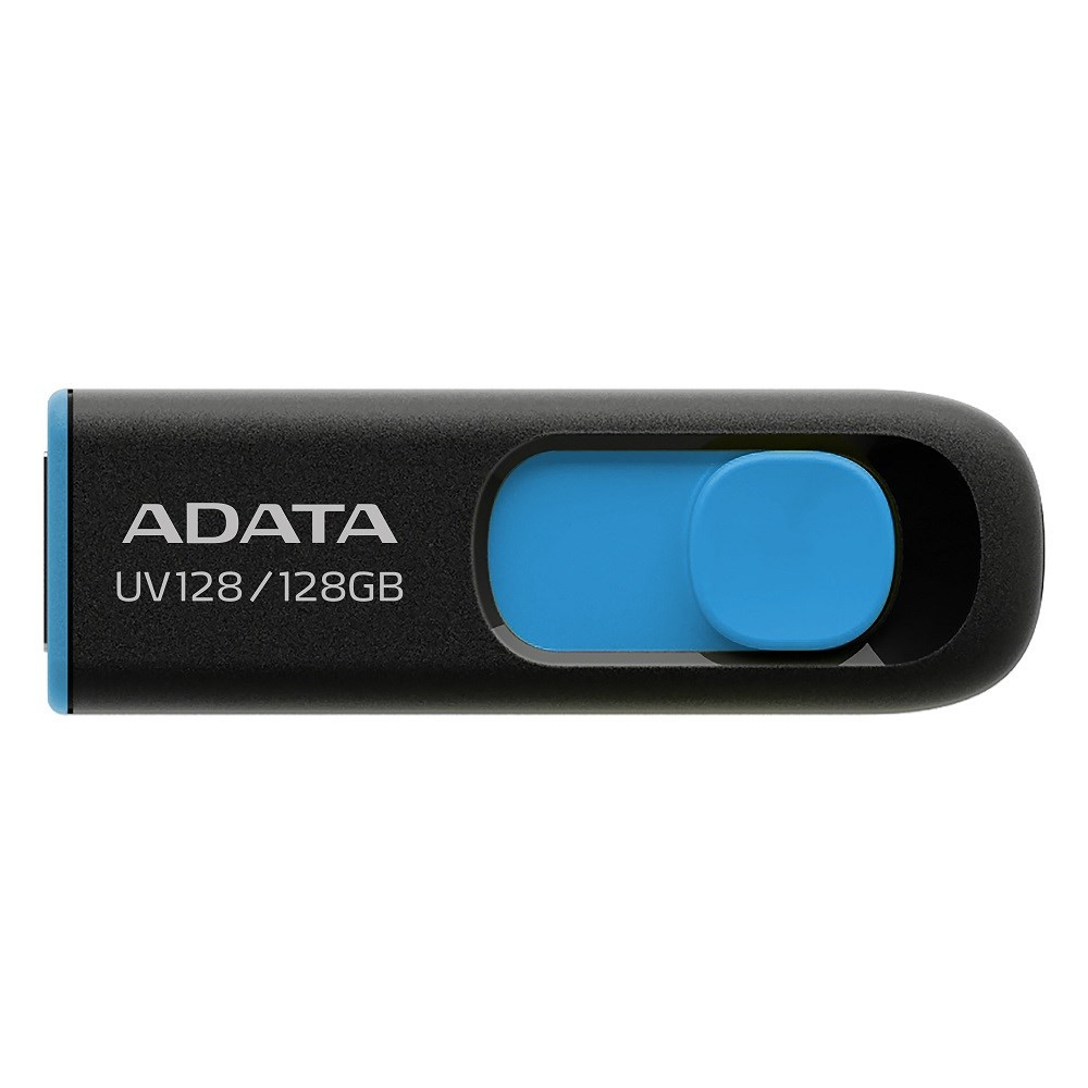 ADATA Flash Disk 128GB UV128, USB 3.1 Dash Drive (R: 90/W: 40 MB/s) čierna / modrá
