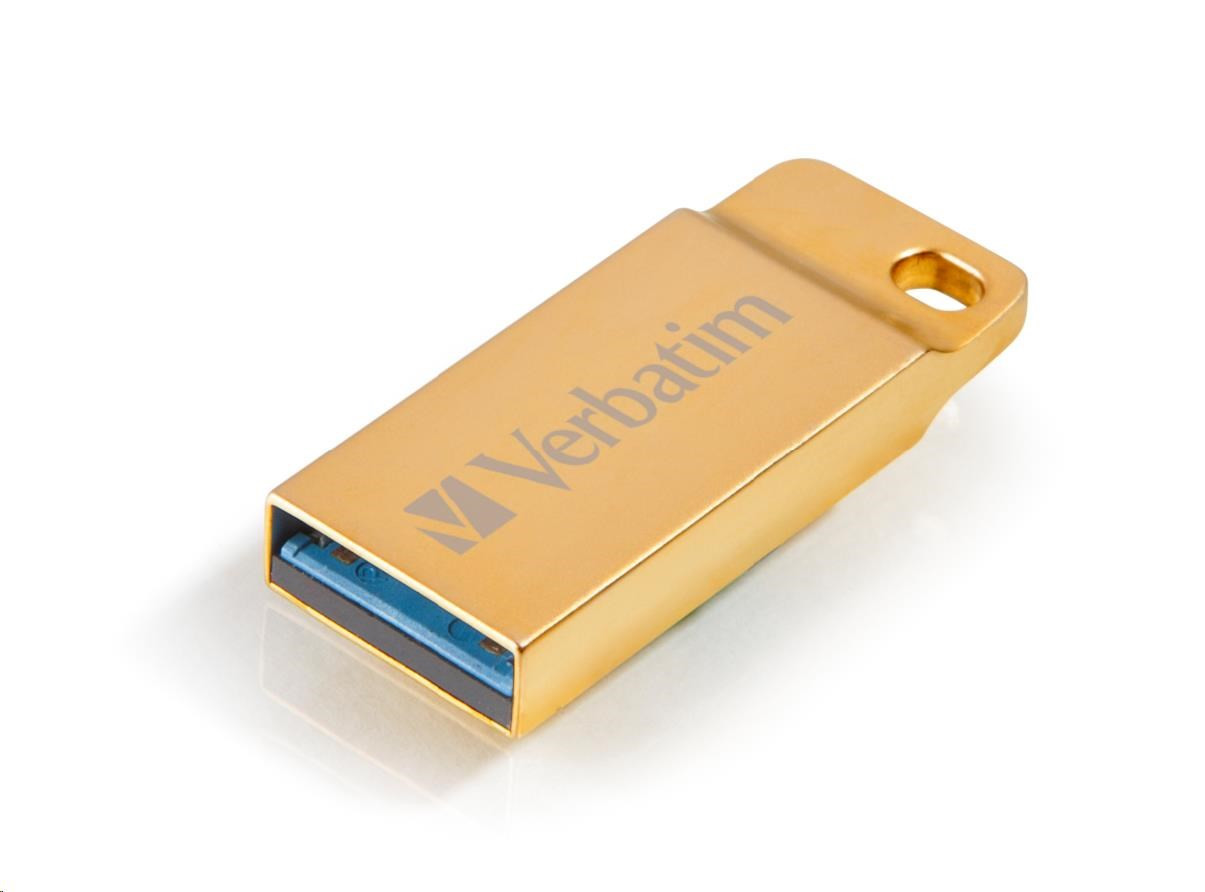 VERBATIM Flash Disk 64GB Metal Executive, USB 3.0, zlatá