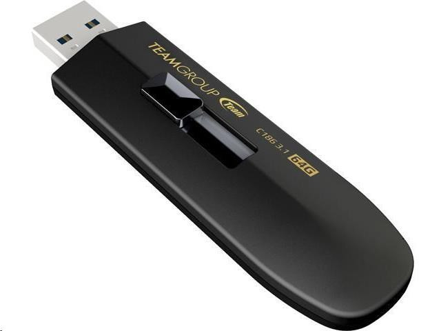 TEAM Flash Disk 64GB C186, USB 3.1, čierna