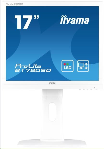 Iiyama monitor ProLite B1780SD, 43.2 cm (17&#39;&#39;), VGA, DVI, Pivot, white