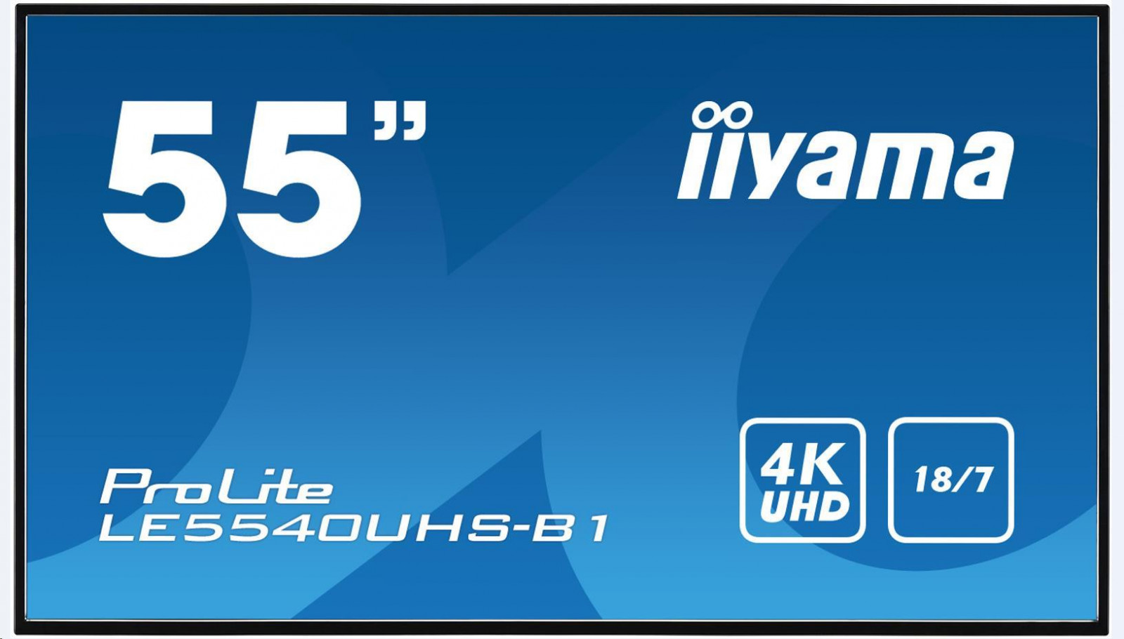 Iiyama monitor ProLite LE5540UHS-B1, 138.6cm (54.6&#39;&#39;), 4K, VGA, HDMI, DVI, USB, RS232, RJ45, black