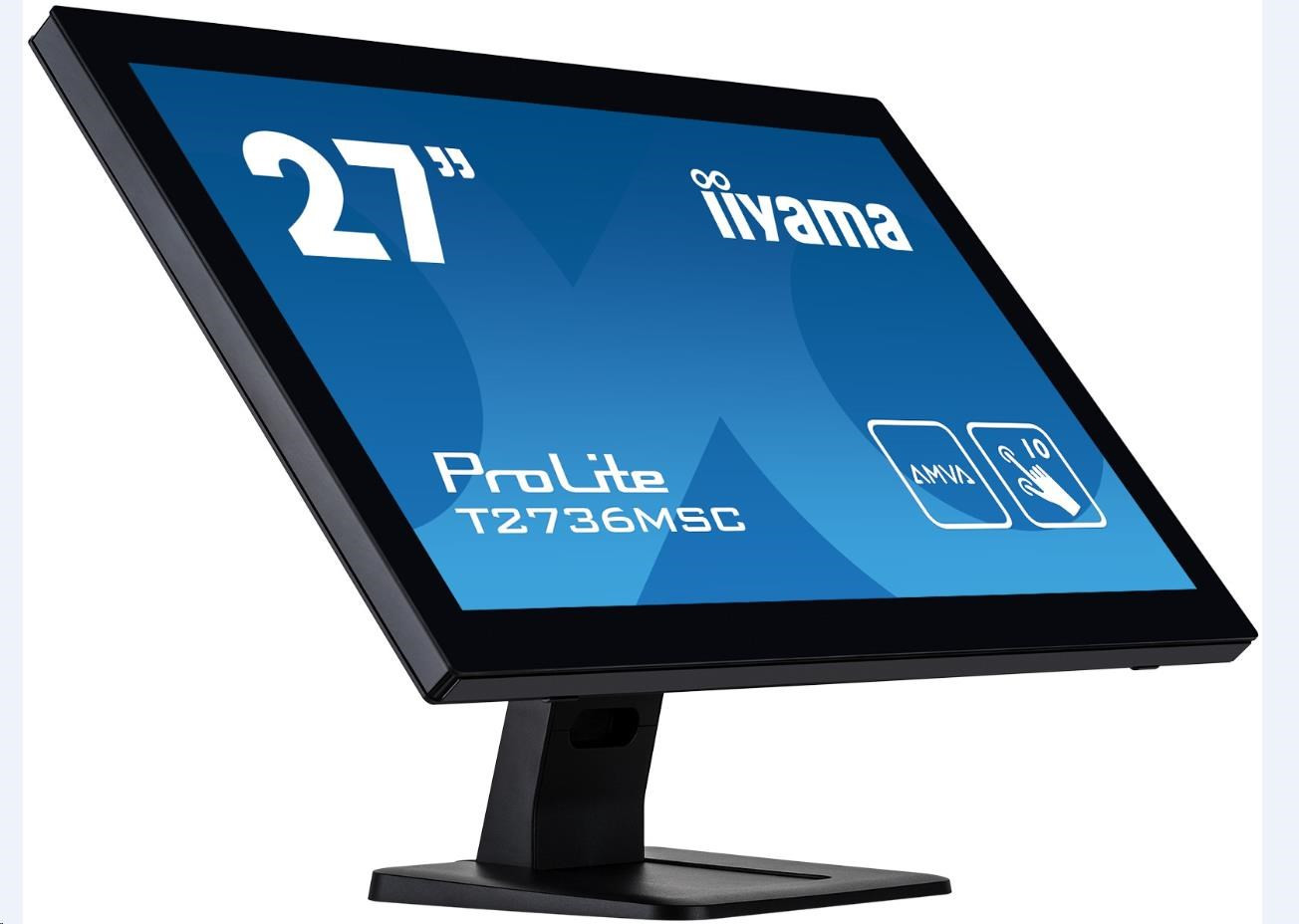 Iiyama dotykový monitor ProLite T2736MSC-B1, 68, 6 cm (27&#39;&#39;), CAP 10-touch, Full HD, black