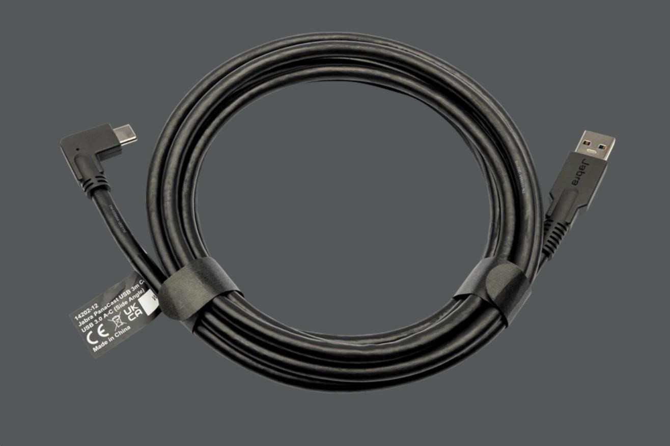 Jabra kábel pre PanaCast 50, USB 3.0, dĺžka 3 m, USB-C (90°)->USB-A