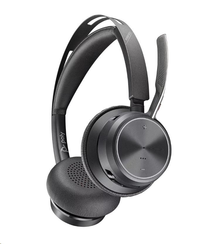 Poly Bluetooth Headset Voyager Focus 2 UC-M, vrátane nabíjacieho stojanu (USB-A)