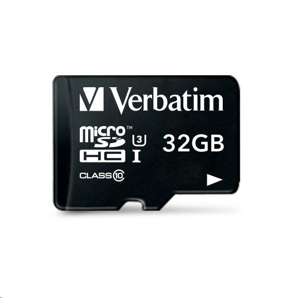 VERBATIM MicroSDHC karta 32GB Pro, U3 + adaptér
