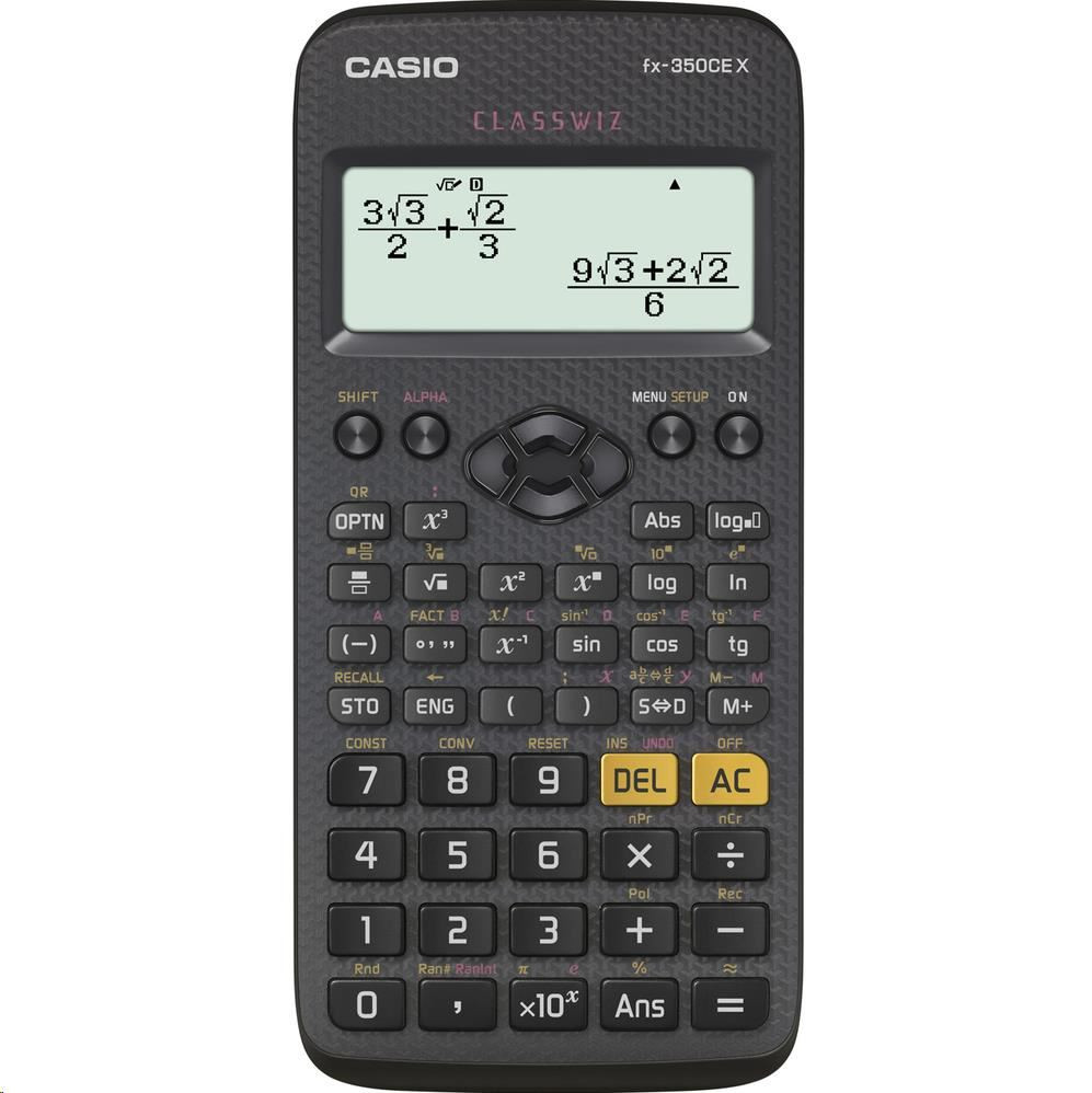 CASIO kalkulačka FX 350 CE X, čierna, školská