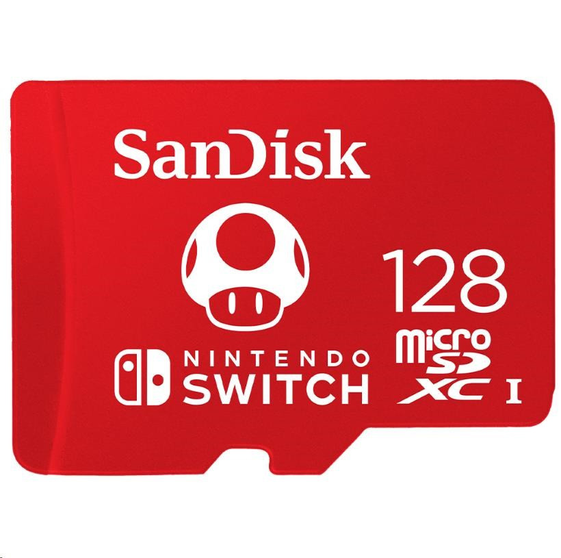 SanDisk MicroSDXC karta 128 GB pre Nintendo Switch (R:100/W:90 MB/s, UHS-I, V30, U3, C10, A1) licensed Product, Super Mario