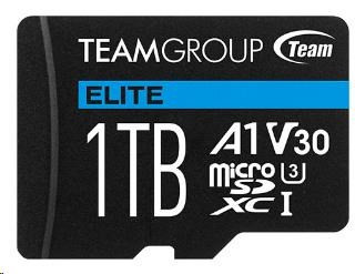 TEAM MicroSDXC karta 1TB ELITE A1 V30 UHS-I U3 (90/45 MB/s) + SD adaptér