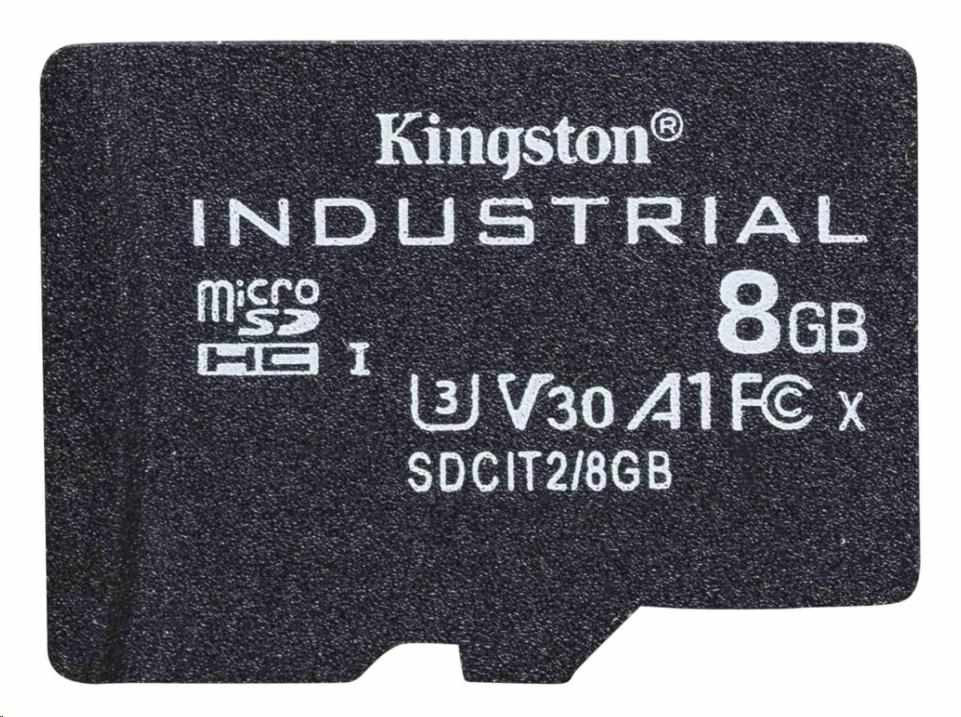 Kingston 8GB microSDHC Industrial C10 A1 pSLC Card Single Pack