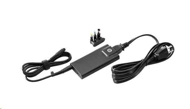 HP 65W Slim w/USB adaptér (interchangeable tips)