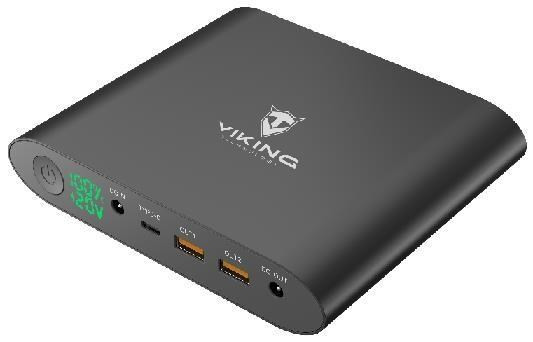Viking notebooková power banka Smartech III QC3.0 25000mAh, čierna