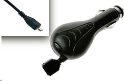 Aligator nabíjačka do auta, samonavíjací kábel, 12/24 V, micro USB, 1 A
