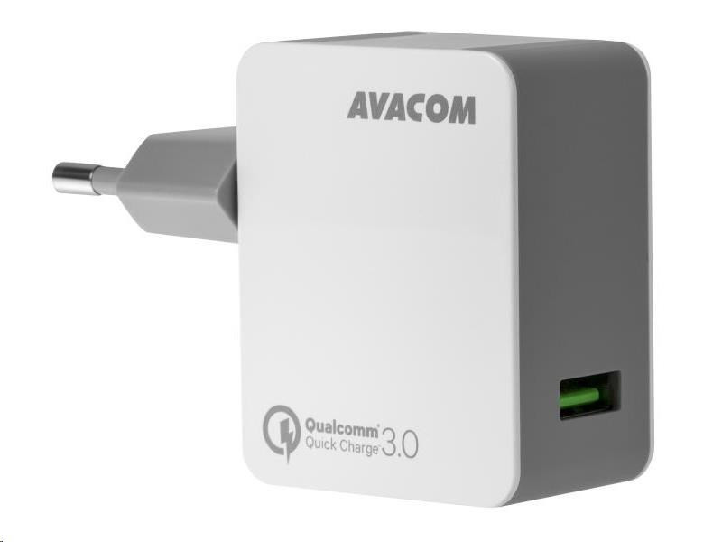 AVACOM HomeMAX sieťová nabíjačka Qualcomm Quick Charge 3.0, biela