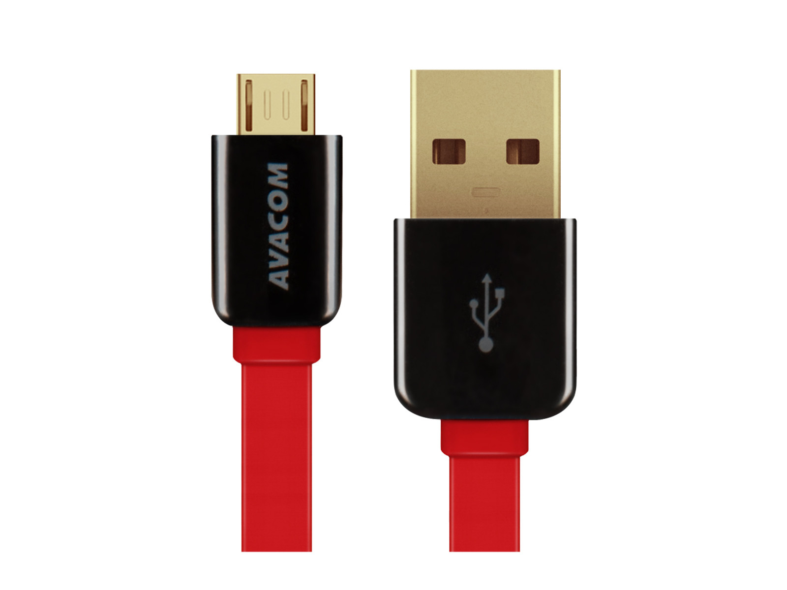 AVACOM MIC-40R kábel USB - Micro USB, 40cm, červená