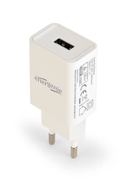 GEMBIRD USB nabíjačka univerzálna, biela (5V/2100mA)