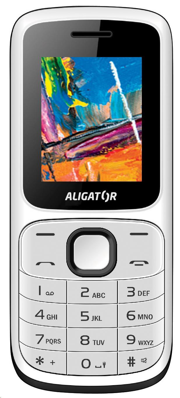 Aligator D210 Dual SIM, bielo-čierny