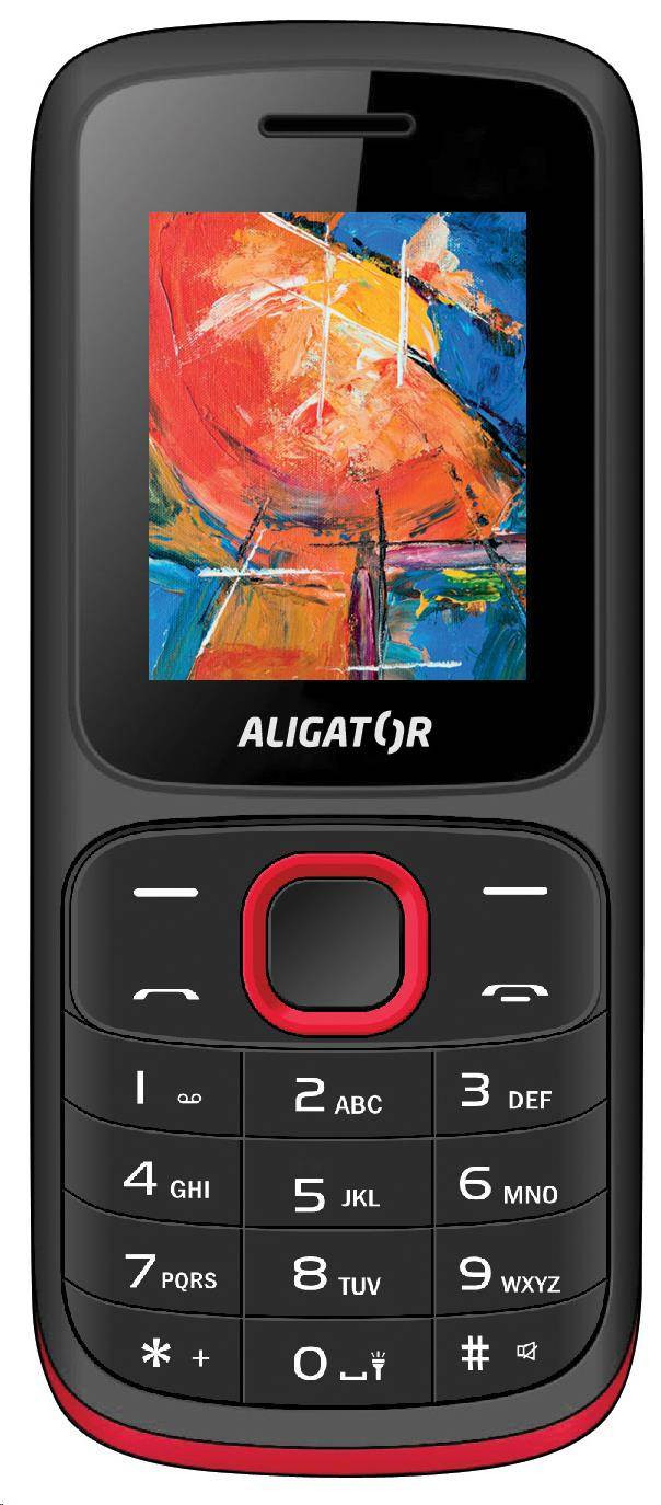 Aligator D210 Dual SIM, čierno-červený