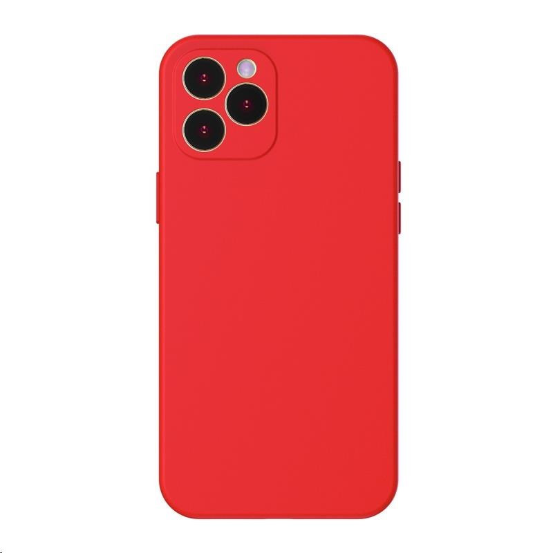 Baseus Liquid Silica Gél Protective Case pre Apple iPhone 12 Pro Max 6.7&#39;&#39; Bright Red