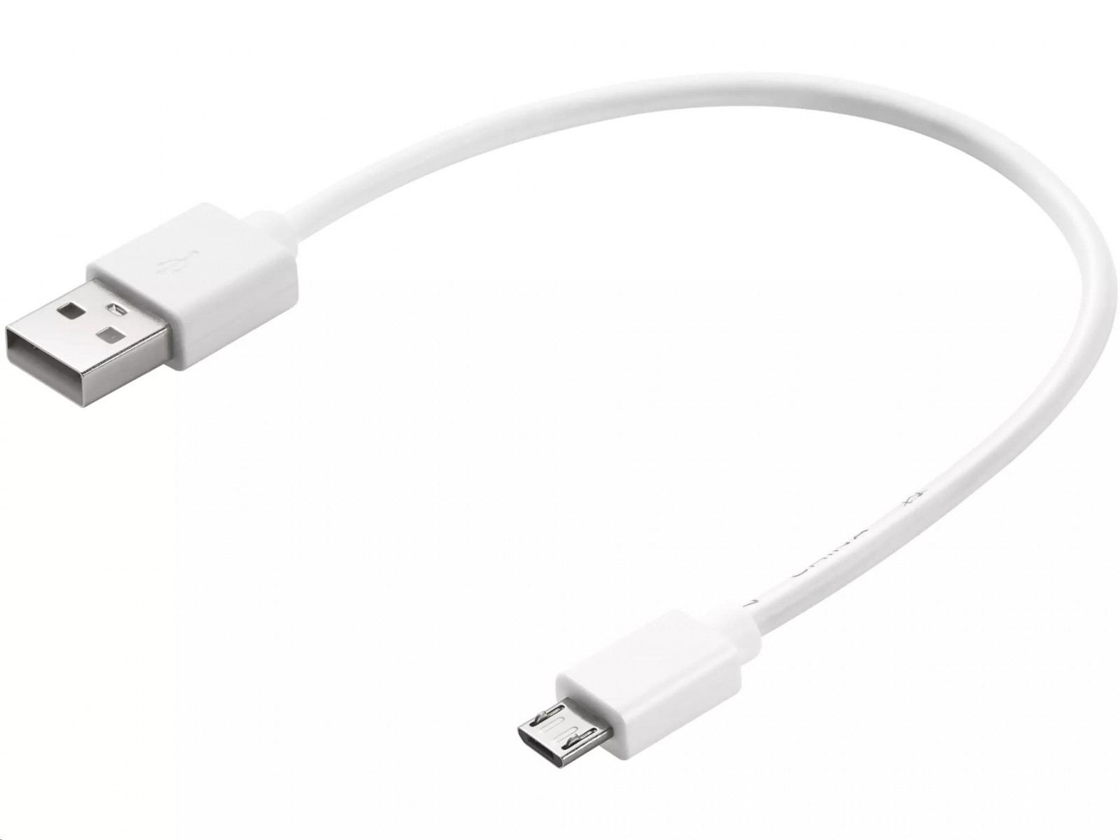 Sandberg dátový kábel USB-A -> micro USB, dĺžka 0, 2m, biela