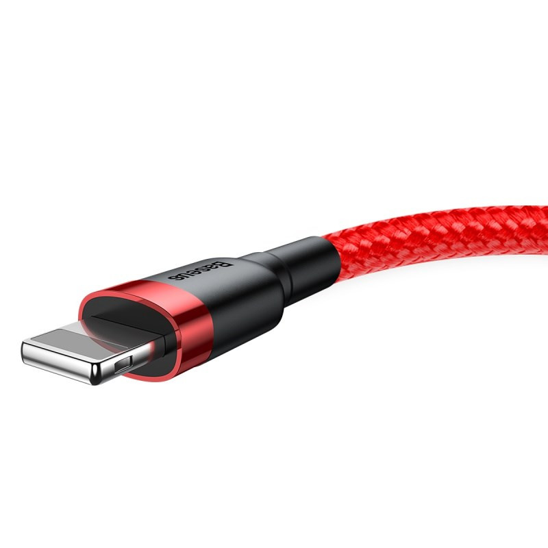 Baseus Cafule nabíjací / dátový kábel USB na Lightning 2, 4A 0, 5m, červená-červená