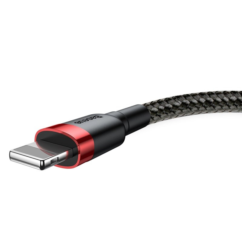 Baseus Cafule nabíjací / dátový kábel USB na Lightning 2, 4A 0, 5m, červená-čierna