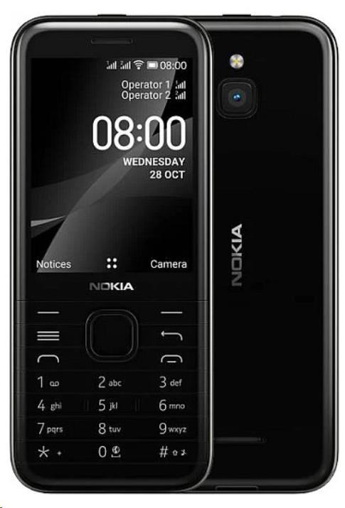 Nokia 8000 4G (2021), Dual SIM, čierna