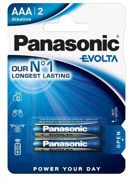 PANASONIC Alkalické batérie EVOLTA Platinum LR03EGE/2BP AAA 1, 5V (Blister 2ks)