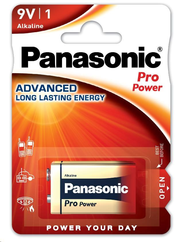 PANASONIC Alkalické batérie Pro Power 6LF22PPG/1BP 9V (Blister 1ks)