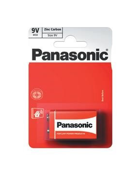PANASONIC Zinkouhlíkové batérie Red Zinc 6F22RZ/1BP EU 9V 9V (Blister 1ks)