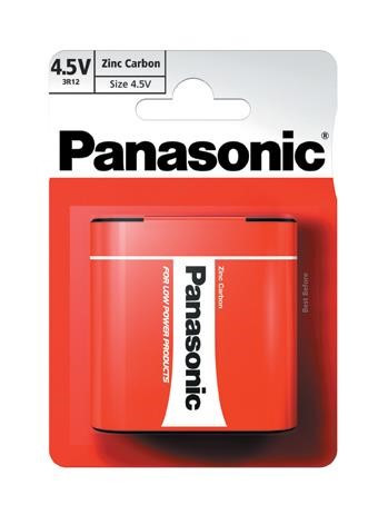 PANASONIC Zinkouhlíkové batérie Red Zinc 3R12RZ/1BP Plochá 4, 5V (Blister 1ks)
