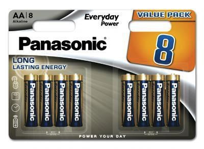 PANASONIC Alkalické batérie Everyday Power LR6EPS/8BW AA 1, 5V (Blister 8ks)