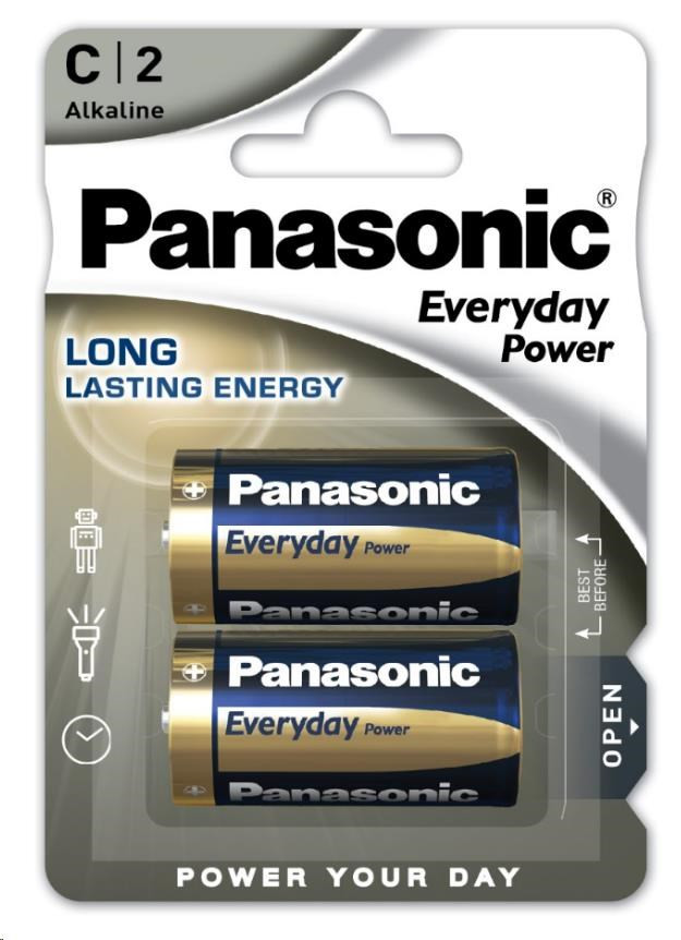 PANASONIC Alkalické batérie Everyday Power LR14EPS/2BP C 1, 5V (Blister 2ks)