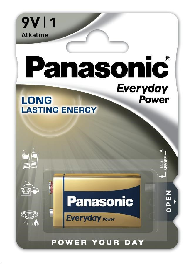 PANASONIC Alkalické batérie Everyday Power 6LF22EPS/1BP 9V 9V (Blister 1ks)