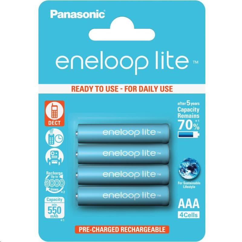 PANASONIC eneloop Lite Nabíjací Batéria AAA 550mAh 1, 2V HR-4UQ-4BP (Blister 4ks)